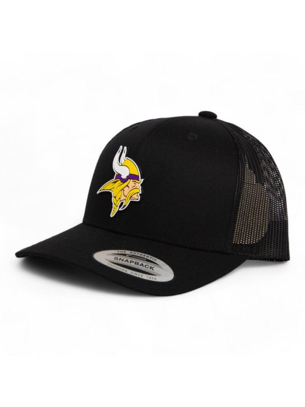 Minnesota Vikings 3D YP Snapback Trucker Hat- Black